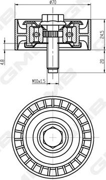 GMB GTA0920 - Parazīt / Vadrullītis, Ķīļrievu siksna autospares.lv