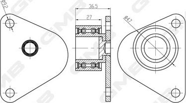 GMB GTC0380 - Parazīt / Vadrullītis, Zobsiksna www.autospares.lv