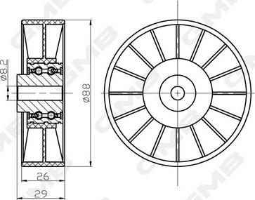 GMB GTC0730 - Parazīt / Vadrullītis, Zobsiksna www.autospares.lv