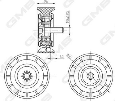 GMB GTC1420 - Parazīt / Vadrullītis, Zobsiksna www.autospares.lv