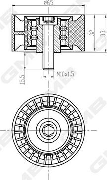 GMB GTC1220 - Deflection / Guide Pulley, timing belt www.autospares.lv