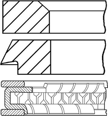 Goetze Engine 08-446800-00 - Комплект поршневых колец www.autospares.lv