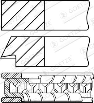 Goetze Engine 08-444807-10 - Virzuļa gredzenu komplekts www.autospares.lv