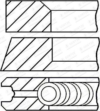 Goetze Engine 08-123405-30 - Virzuļa gredzenu komplekts www.autospares.lv