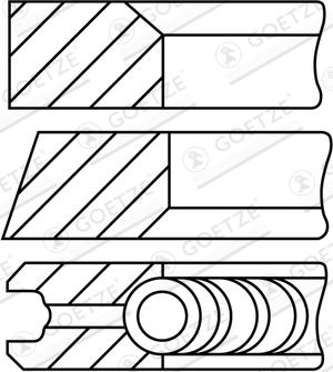 Goetze Engine 08-123400-40 - Virzuļa gredzenu komplekts www.autospares.lv