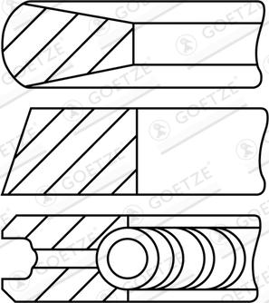 Goetze Engine 08-743400-10 - Virzuļa gredzenu komplekts www.autospares.lv