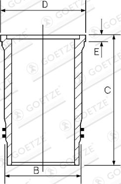 Goetze Engine 15-610050-00 - Cylinder Sleeve www.autospares.lv