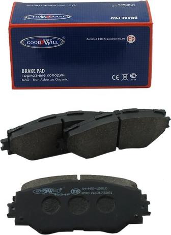 GoodWill 1034 F - Brake Pad Set, disc brake www.autospares.lv