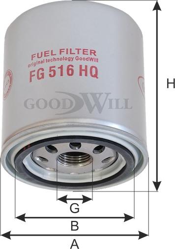 GoodWill FG 516 HQ - Fuel filter www.autospares.lv