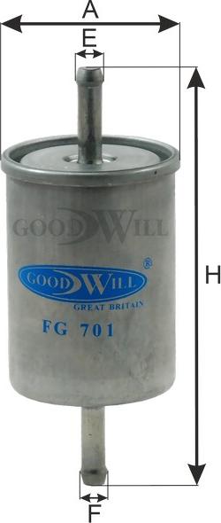 GoodWill FG 701 - Degvielas filtrs www.autospares.lv