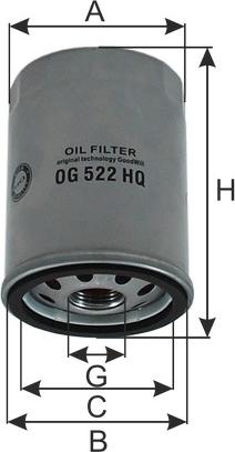 GoodWill OG 522 HQ - Oil Filter www.autospares.lv