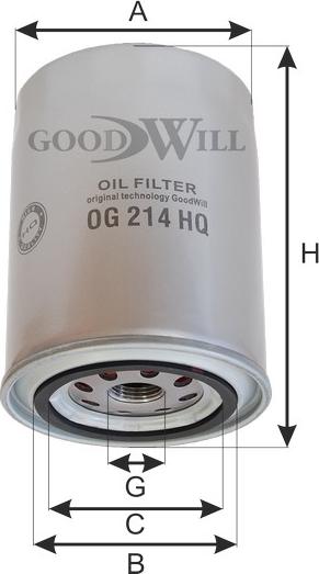 GoodWill OG 214 HQ - Oil Filter www.autospares.lv