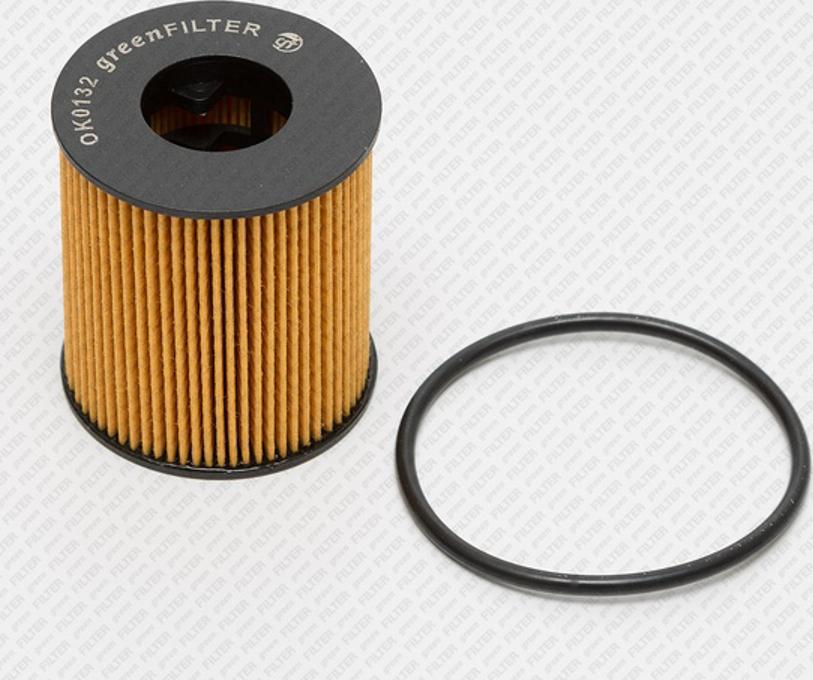 Green Filter OK0132 - Oil Filter www.autospares.lv