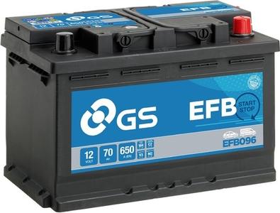 GS EFB096 - Startera akumulatoru baterija autospares.lv