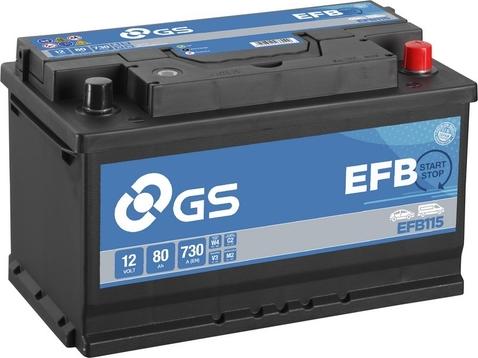 GS EFB115 - Starter Battery www.autospares.lv