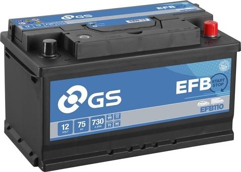 GS EFB110 - Starter Battery www.autospares.lv