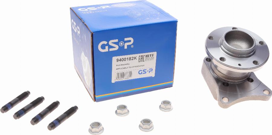 GSP 9400182K - Riteņa rumbas gultņa komplekts www.autospares.lv