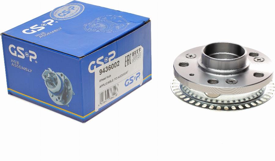 GSP 9436002 - Ступица колеса, поворотный кулак www.autospares.lv