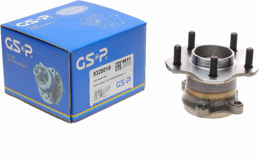 GSP 9325019 - Подшипник ступицы колеса, комплект www.autospares.lv