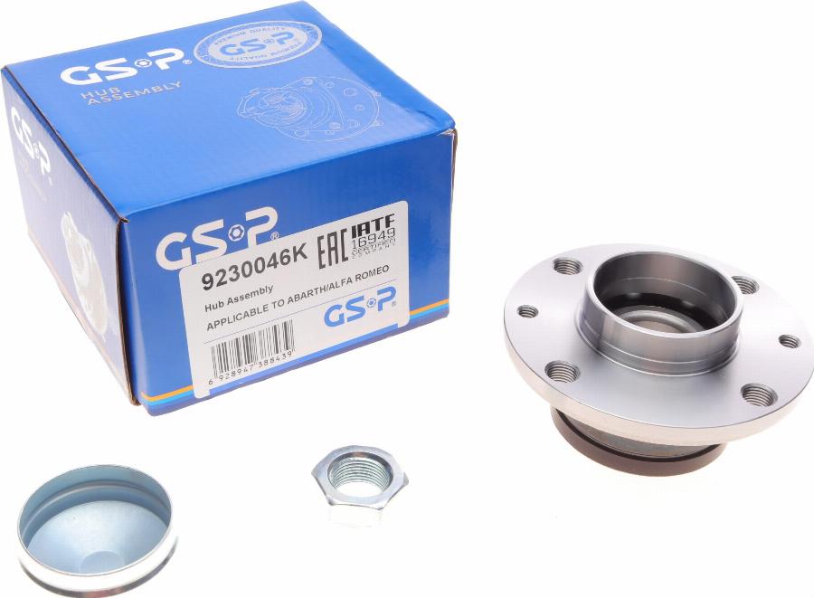 GSP 9230046K - Wheel hub, bearing Kit www.autospares.lv