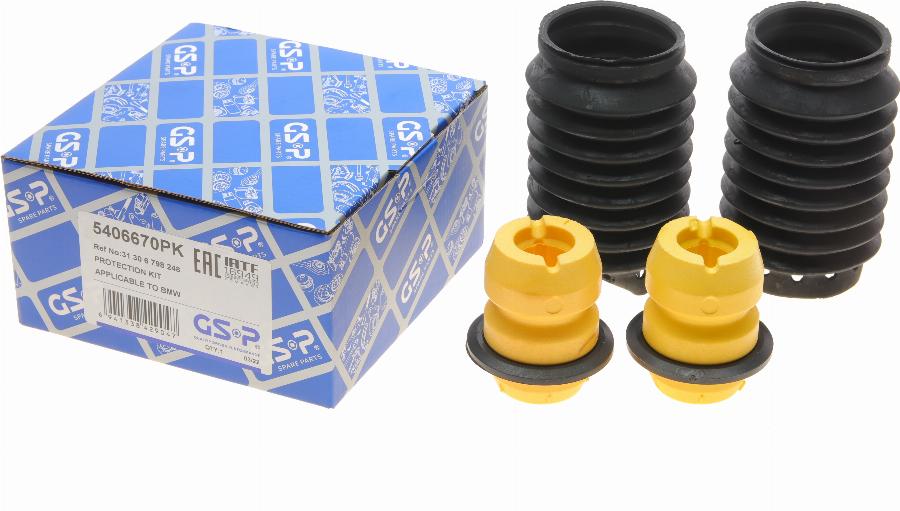 GSP 5406670PK - Putekļu aizsargkomplekts, Amortizators www.autospares.lv