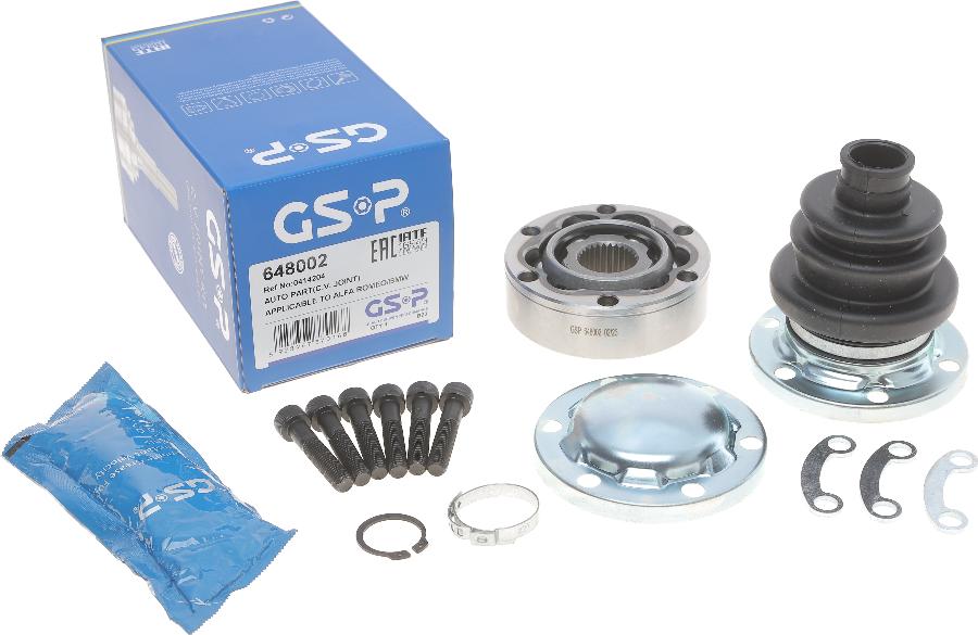 GSP 648002 - Шарнирный комплект, ШРУС, приводной вал www.autospares.lv