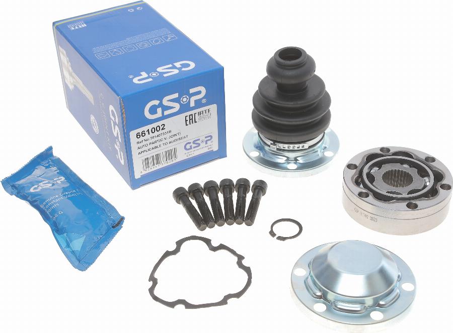 GSP 661002 - Шарнирный комплект, ШРУС, приводной вал www.autospares.lv