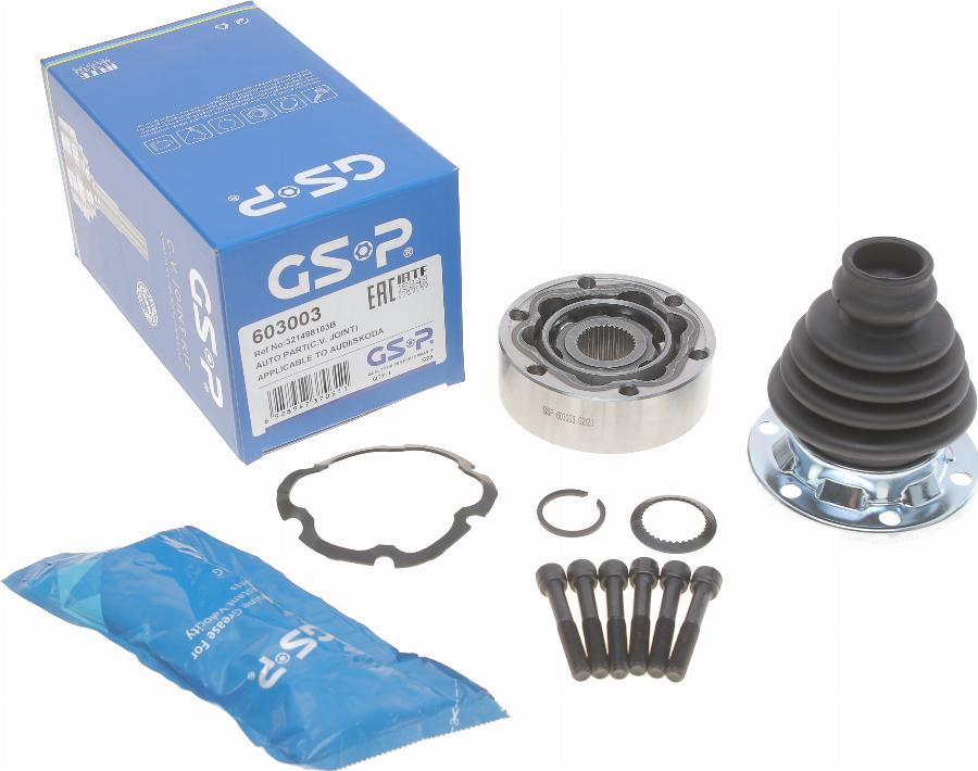 GSP 603003 - Šarnīru komplekts, Piedziņas vārpsta autospares.lv