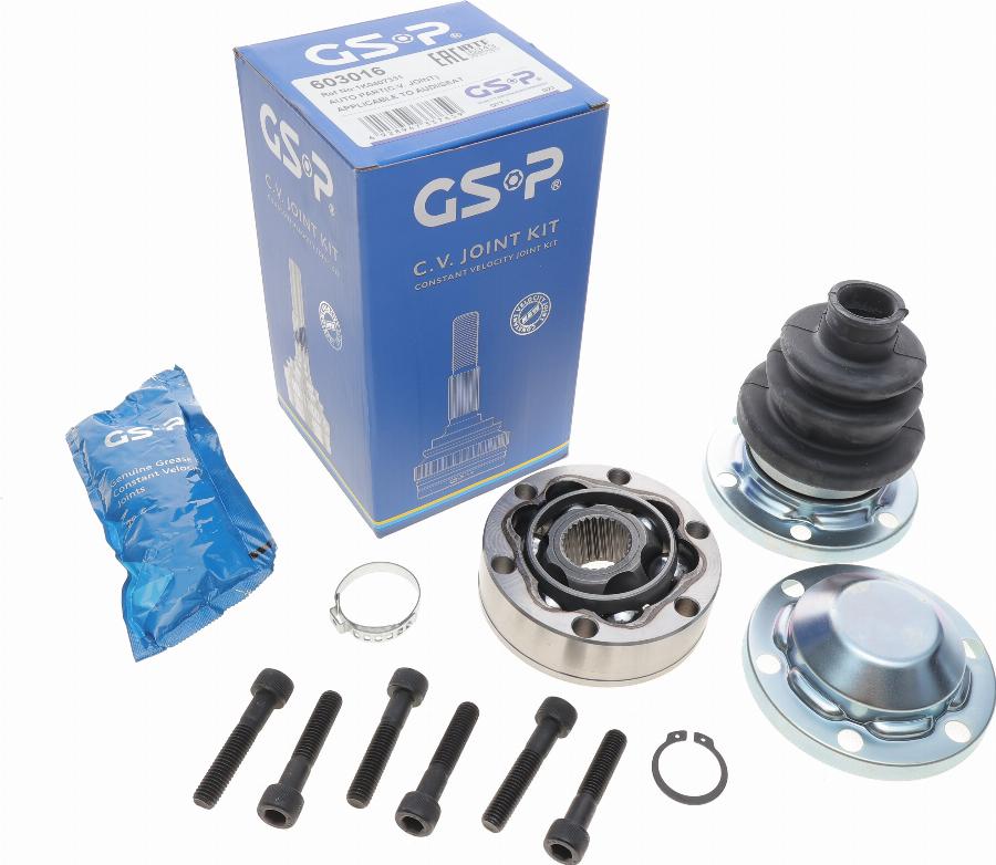 GSP 603016 - Шарнирный комплект, ШРУС, приводной вал www.autospares.lv