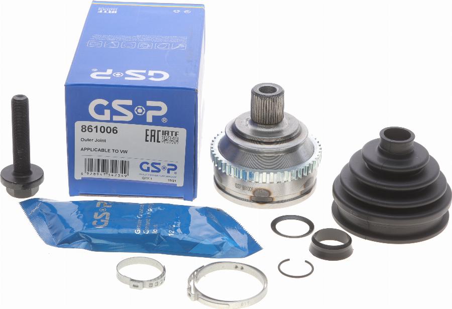 GSP 861006 - Шарнирный комплект, ШРУС, приводной вал www.autospares.lv