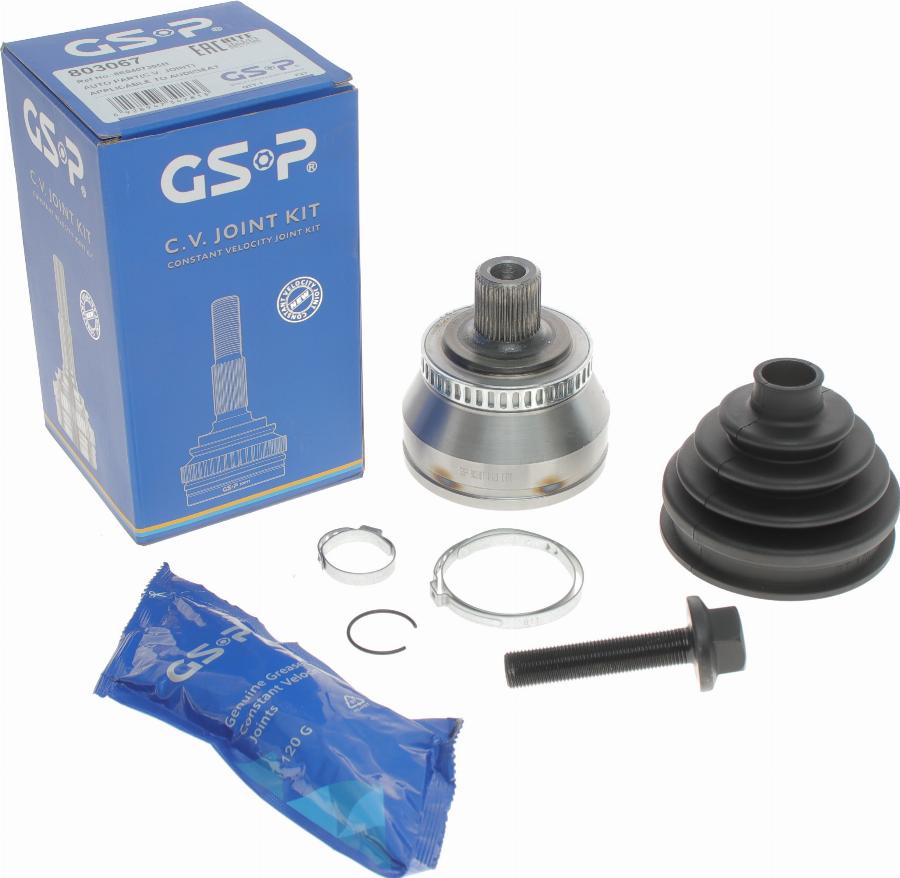 GSP 803067 - Шарнирный комплект, ШРУС, приводной вал www.autospares.lv