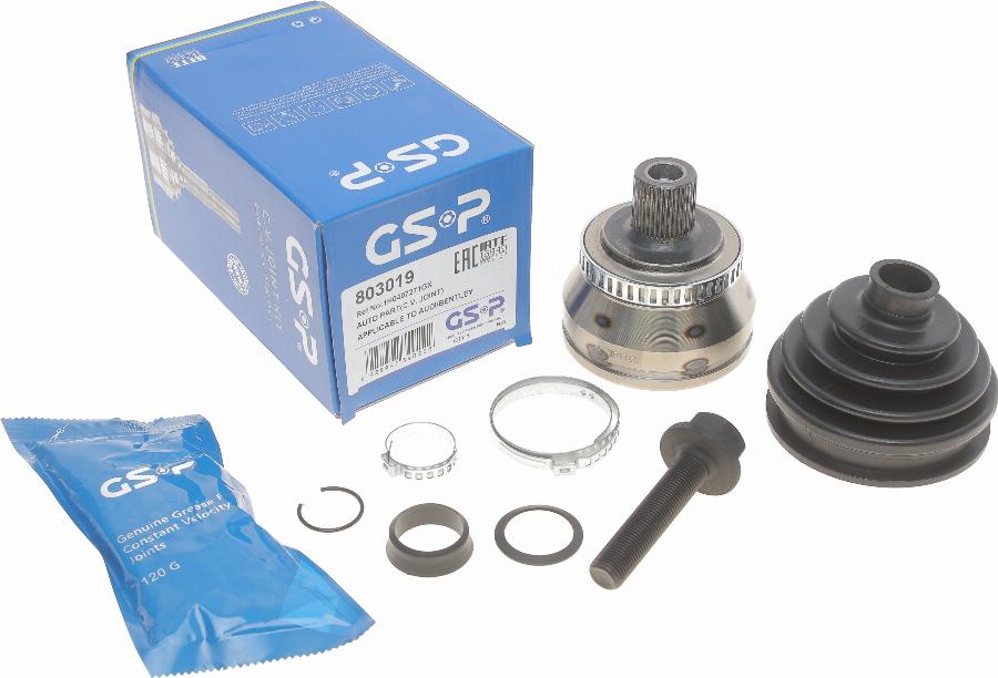 GSP 803019 - Шарнирный комплект, ШРУС, приводной вал www.autospares.lv