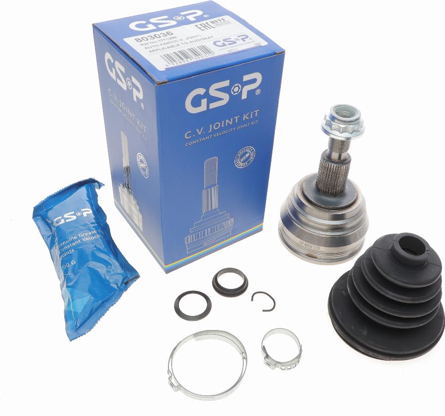 GSP 803036 - Шарнирный комплект, ШРУС, приводной вал www.autospares.lv