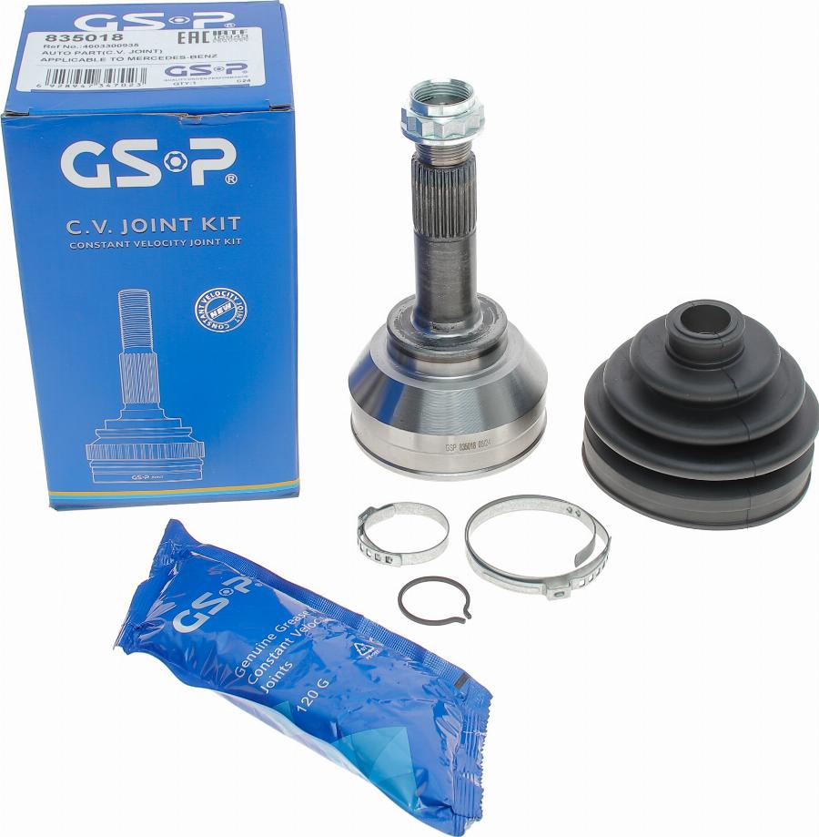 GSP 835018 - Šarnīru komplekts, Piedziņas vārpsta autospares.lv