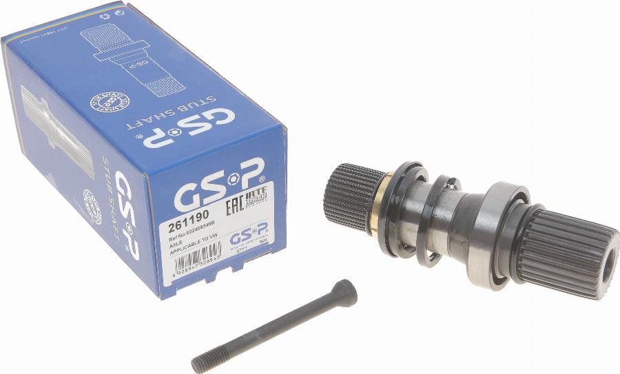 GSP 261190 - Atlokvārpsta, Diferenciālis www.autospares.lv