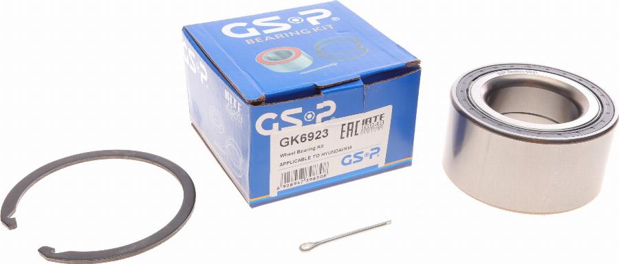 GSP GK6923 - Подшипник ступицы колеса, комплект www.autospares.lv