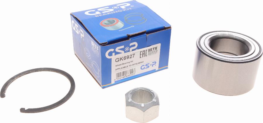 GSP GK6927 - Подшипник ступицы колеса, комплект www.autospares.lv