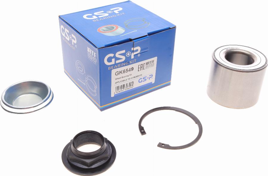 GSP GK6549 - Wheel hub, bearing Kit www.autospares.lv