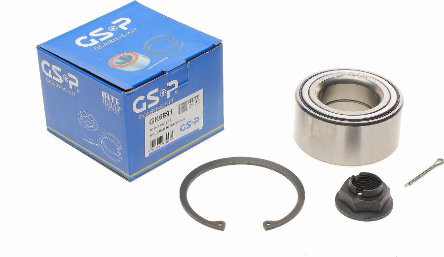 GSP GK6891 - Подшипник ступицы колеса, комплект www.autospares.lv