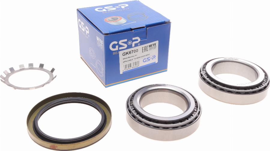 GSP GK6700 - Wheel hub, bearing Kit www.autospares.lv