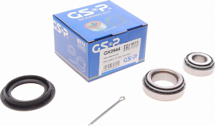 GSP GK0944 - Подшипник ступицы колеса, комплект www.autospares.lv