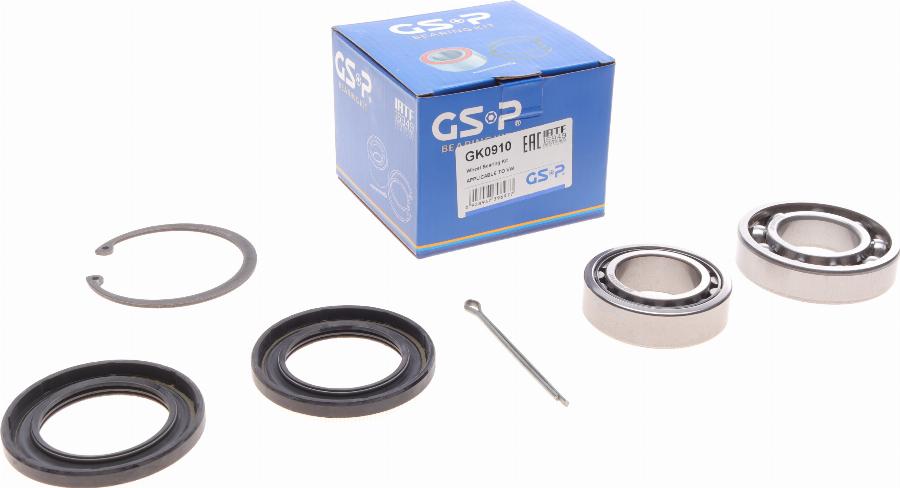 GSP GK0910 - Wheel hub, bearing Kit www.autospares.lv