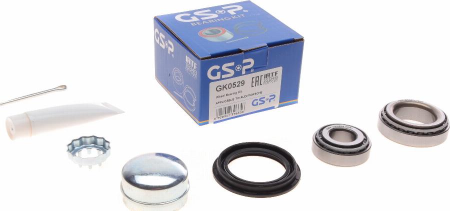 GSP GK0529 - Подшипник ступицы колеса, комплект www.autospares.lv