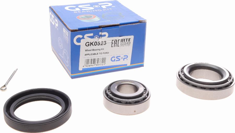 GSP GK0523 - Подшипник ступицы колеса, комплект www.autospares.lv