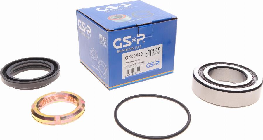 GSP GK00X49 - Riteņa rumbas gultņa komplekts www.autospares.lv