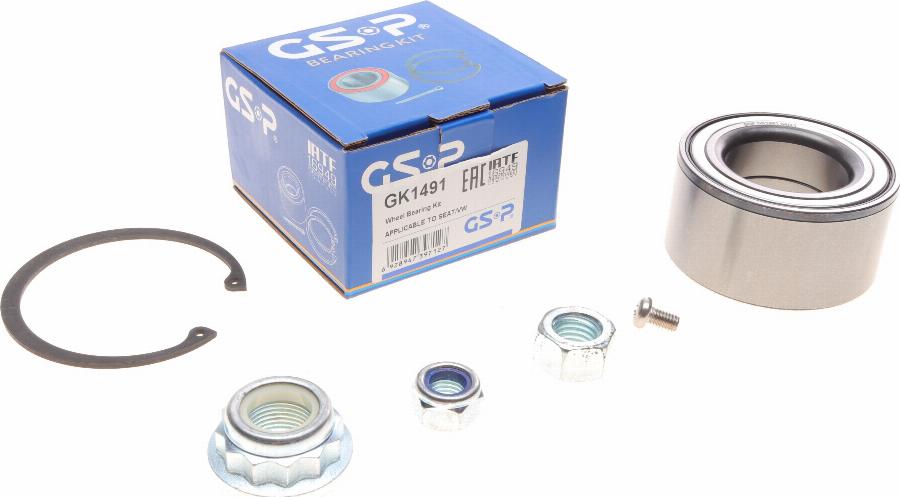 GSP GK1491 - Wheel hub, bearing Kit www.autospares.lv