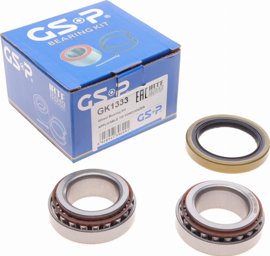 GSP GK1333 - Подшипник ступицы колеса, комплект www.autospares.lv