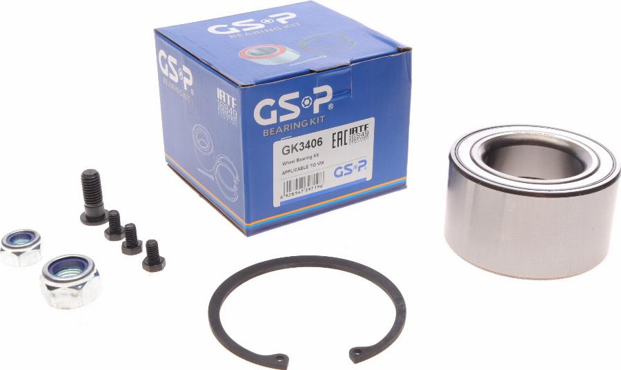 GSP GK3406 - Riteņa rumbas gultņa komplekts www.autospares.lv