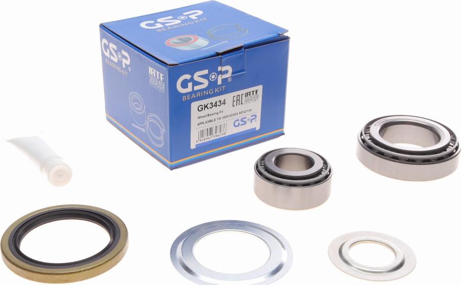 GSP GK3434 - Wheel hub, bearing Kit www.autospares.lv