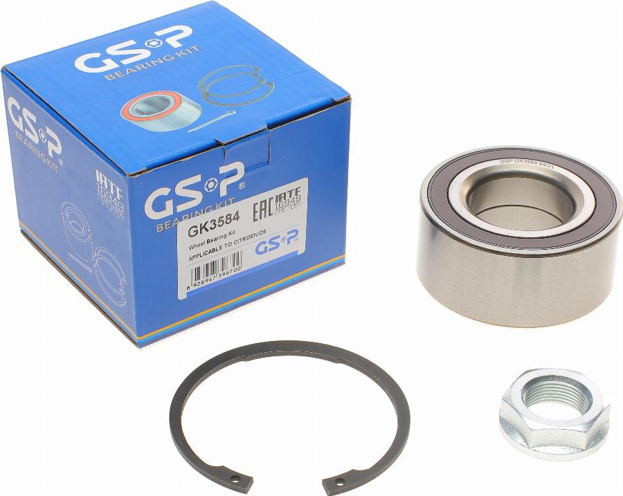 GSP GK3584 - Riteņa rumbas gultņa komplekts www.autospares.lv